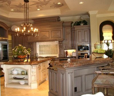 kitchen cabinets with a grey