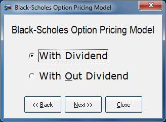 inputs required black scholes option pricing model pdf