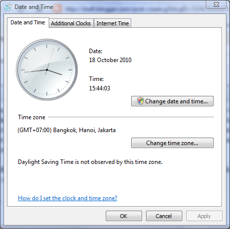 RNIT: Change the time format in Windows Vista