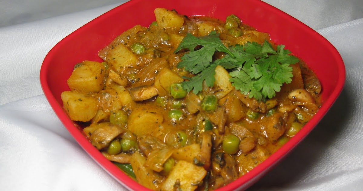 Indian Masala Recipes Potato Mushroom Curry
