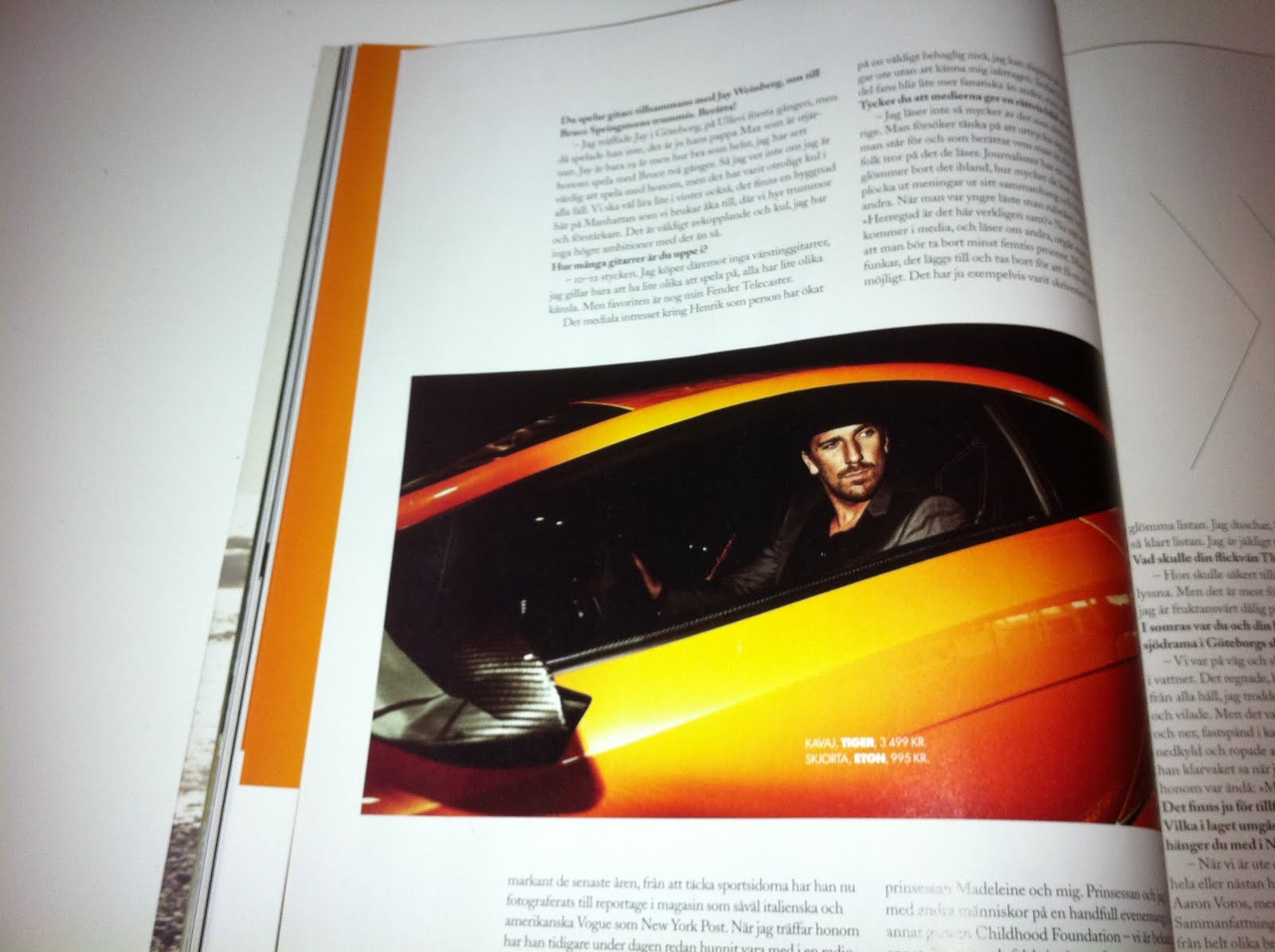 The Henrik Lundqvist Blog: Six Seconds With Henrik Lundqvist in Page Six  Magazine (2006)