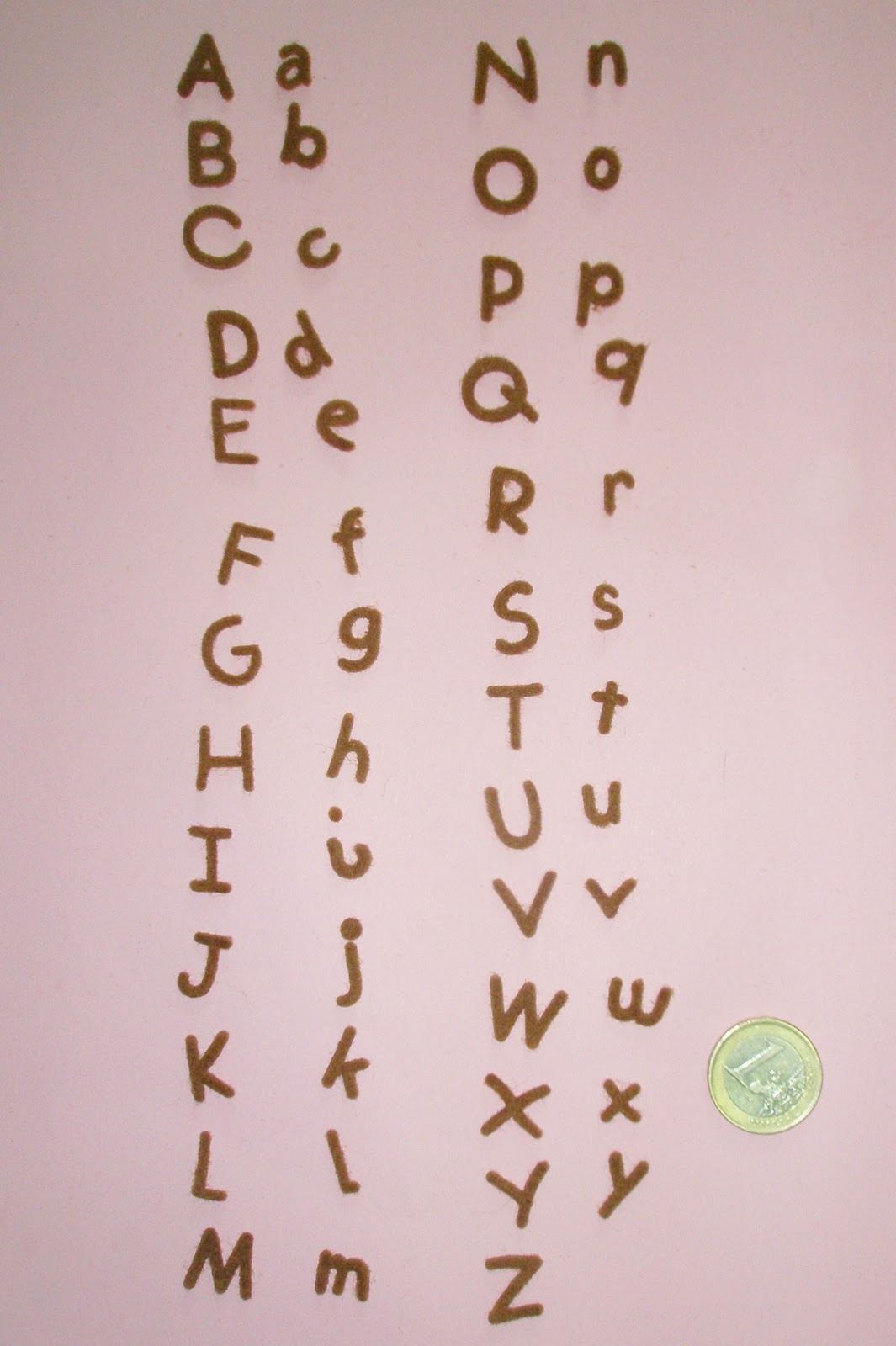 Fieltro y Fimo Materiales: Abecedario - Letras de Fieltro