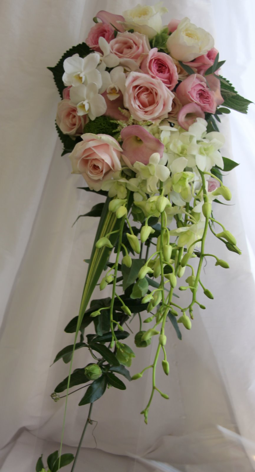 Cascading Wedding Bouquets