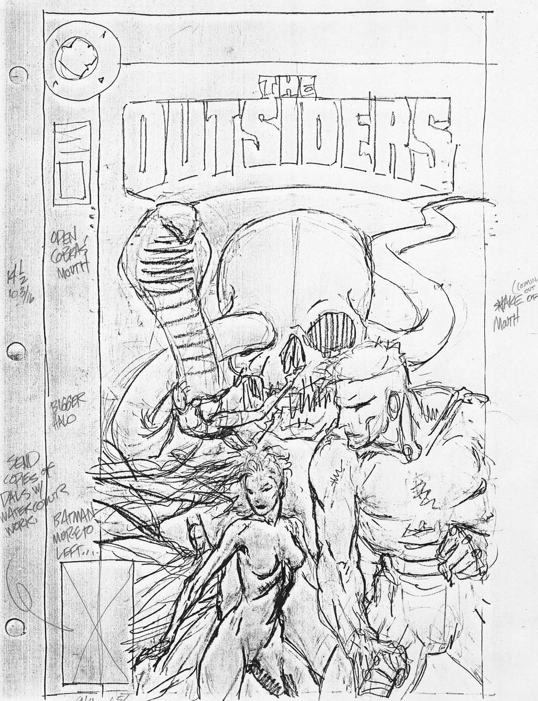 Kevin Nowlan: Outsiders Annual: Cover art