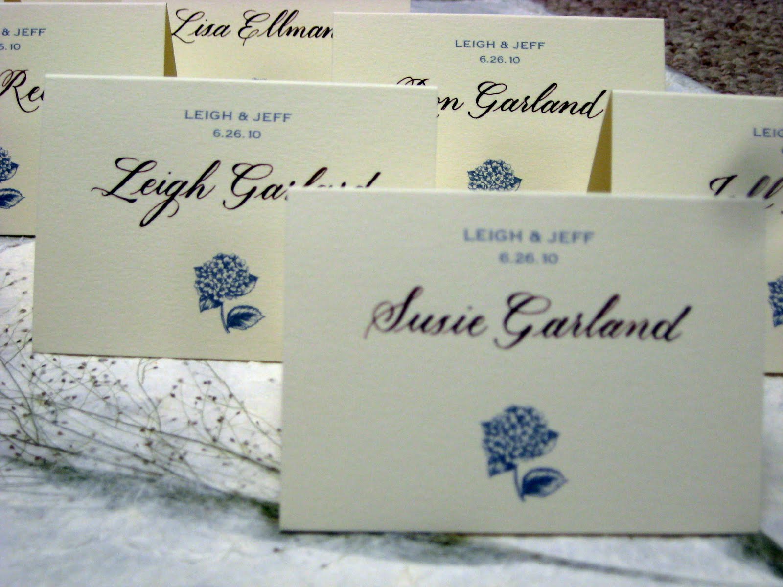 Wedding place cards