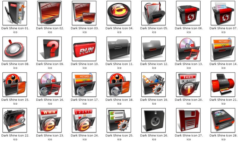 Dark Shine Icons