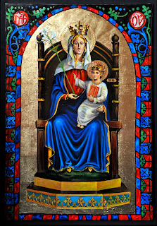 Our Lady of Walsingham WindowIntoHeaven Anna Edelman Icon Theotokos Mary Christ England Anglican catholic episcopal