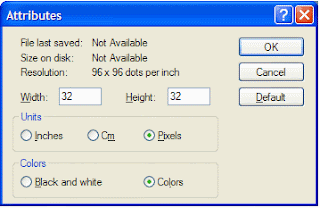 Make your own icons on Windows XP Attributes Dialogbox