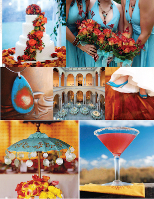  sunsets for a destination wedding in hues of teal yellow and orange