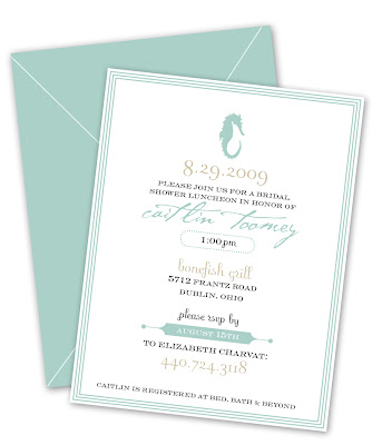Here's my gorgeous new bridal shower invitation I designed to match the