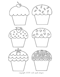 Cute Birthday Cupcake Coloring Pages