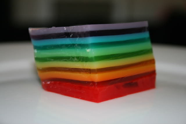 Rainbow Jelly Cake
