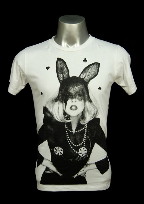 Shirt "LADY GAGA" Crazy rabbit poker face bad romance s PRICE RM39.90