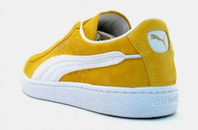 puma suede yellow black