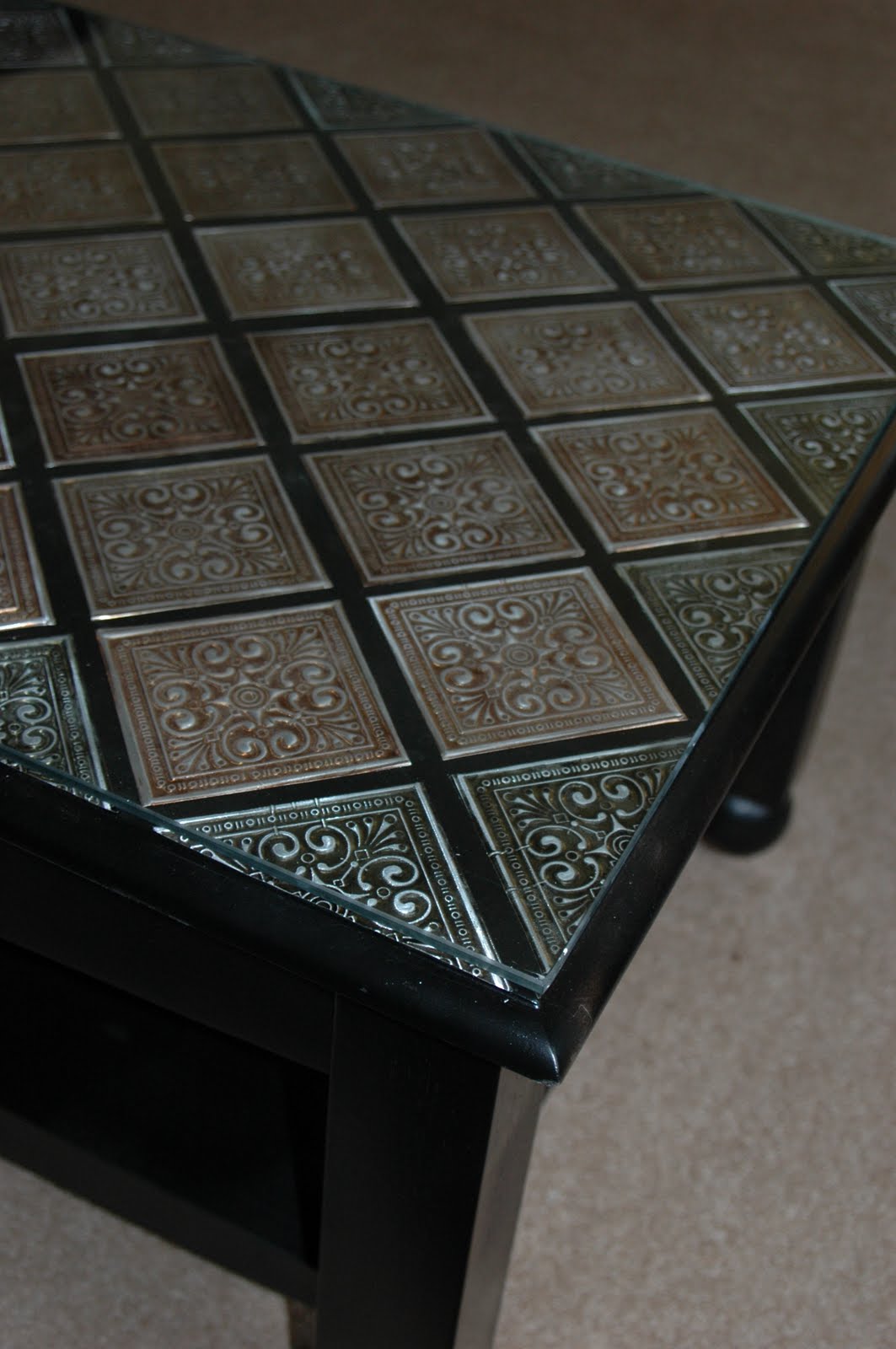 Creations By Christie Pressed Tin Coffee Table