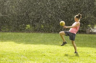 Play Football in Rain