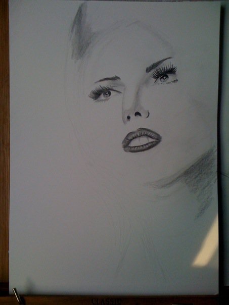 Lady Gaga Drawing A3 Size I was quite happy with it after I finished it