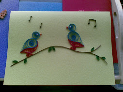 Chirping musical birds with paper quilling