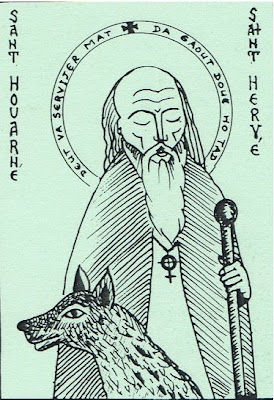 ICONOGRAPHIE CHRÉTIENNE Saint HERVÉ, abbé et ermite