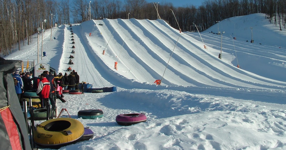 The Wrights in Canada Snow Tubing at snow valley