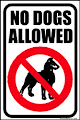 No To Dogs