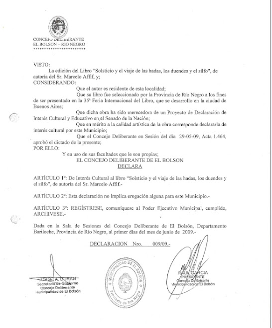 Declaración Municipal de El Bolsón