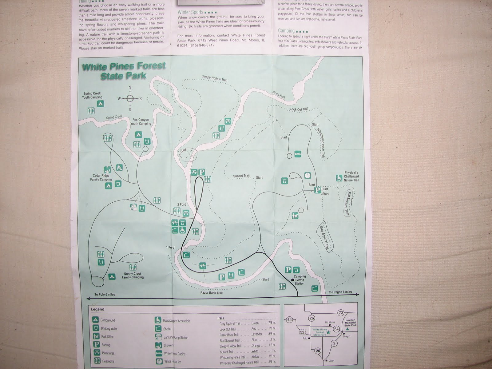 White Pines State Park Trail Map Musings From Illinois: Another Outing With The Creek Beagle White Pines  Forest State Park