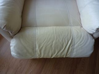 White Leather Couch Repair