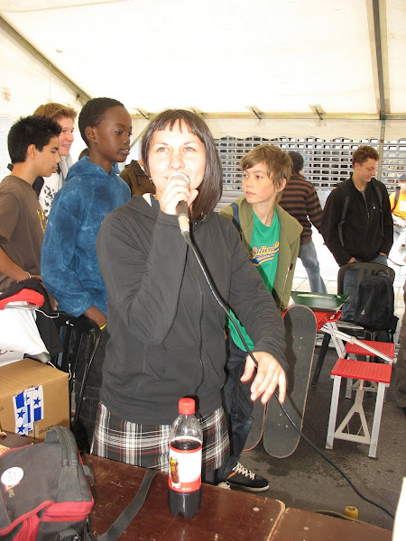 Magda au micro à Namur
