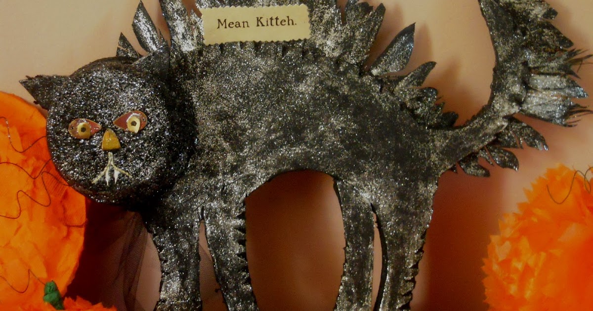 Marvelously Messy Black Halloween Cat Craft Mean Kitteh.