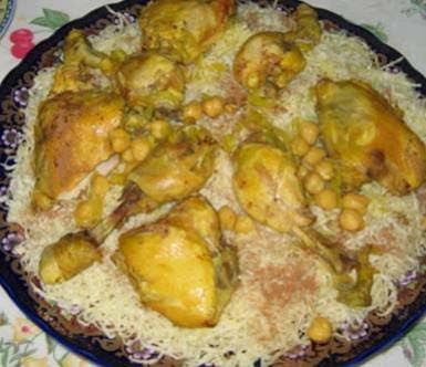 الرشتة بالدجاج اكلة جزائرية 2