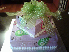 Paisley Baby Shower Cake