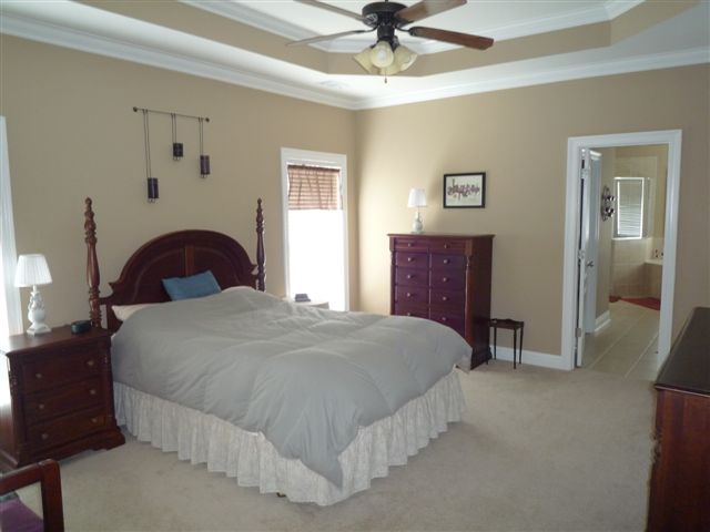 Master Bedroom with door to Master Bath at right (carpet in pic replaced)