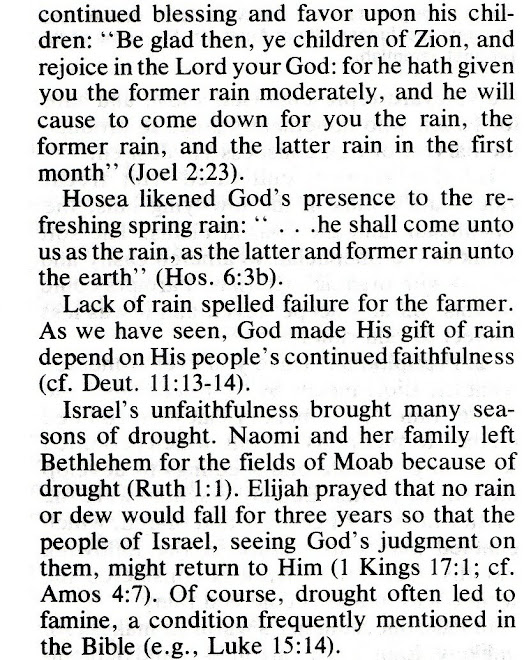 About Rain in the Bible