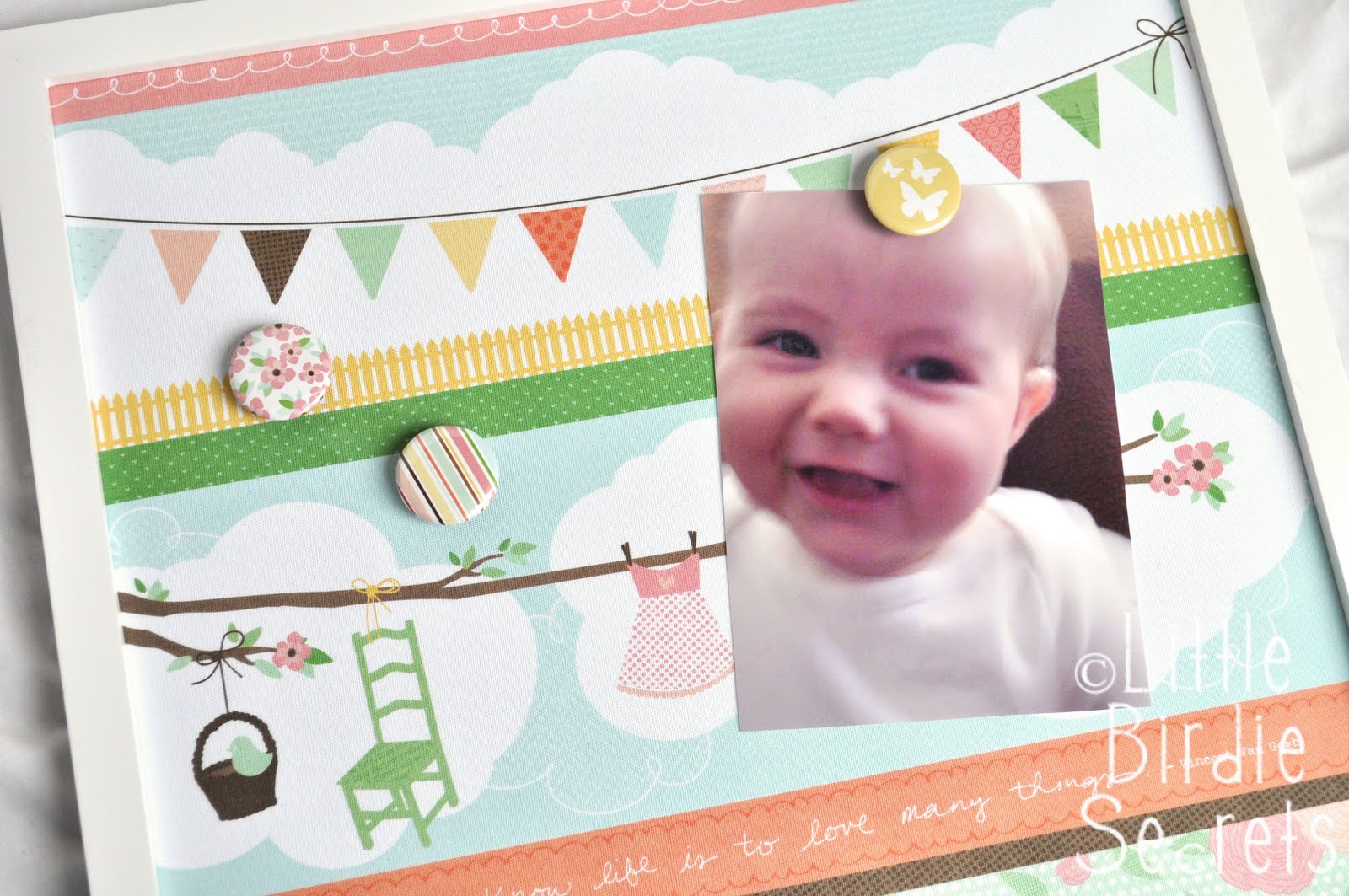Baby Girl Scrapbook Page Ideas - Life is Sweeter By Design