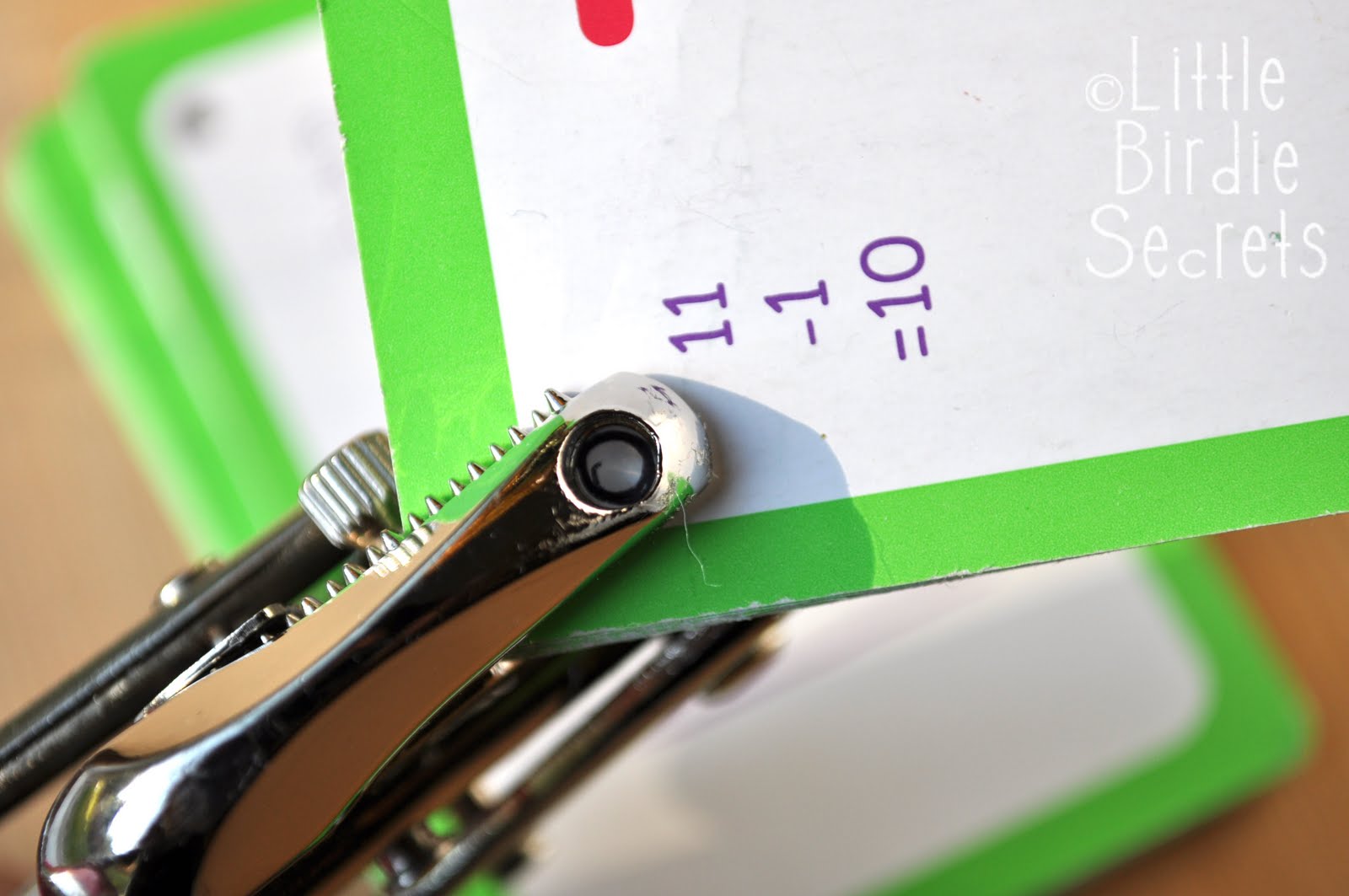 flashcard rings = good, clean fun Little Birdie Secrets