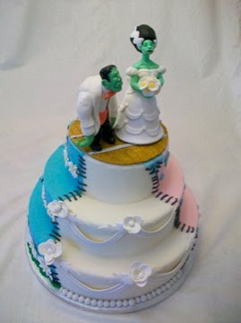 Weird Wedding Cakes - Ahahaha!! Finally, Frankenstein found his bride!