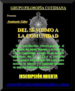 Seminario-Taller DEL SÍ-MISMO A LA COMUNIDAD