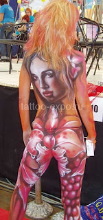 lower back body painting