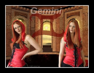 Two Girls For Gemini art Symbol