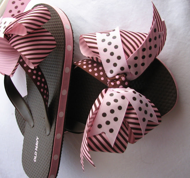 Pink and Brown Flip Flop