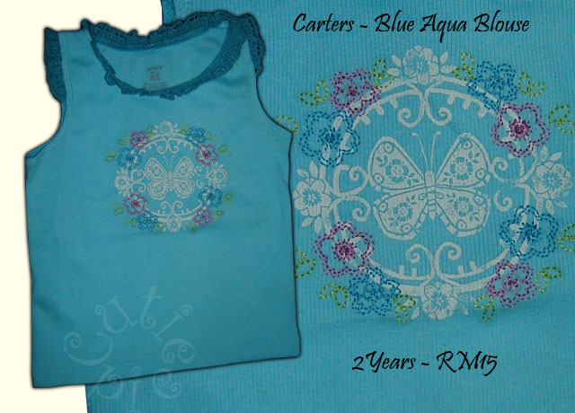 Carters Blue Sleeveless Lace