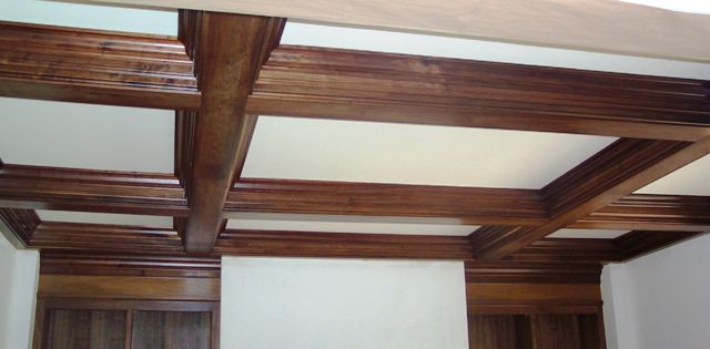 Stained Coffered Ceiling