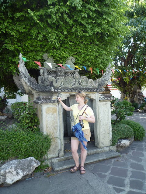 outside a Wat in Bangkok