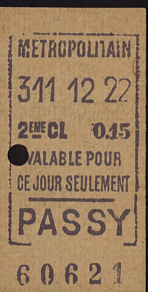 Ticket De Metro