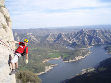 Pablo en la ferrata Regina(Lérida)