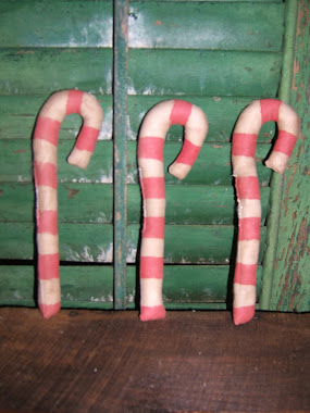 PAINTED CANDY CANES 8  INCHES TALL