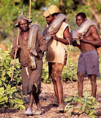 Barefoot Tribal Anaconda Hunters 