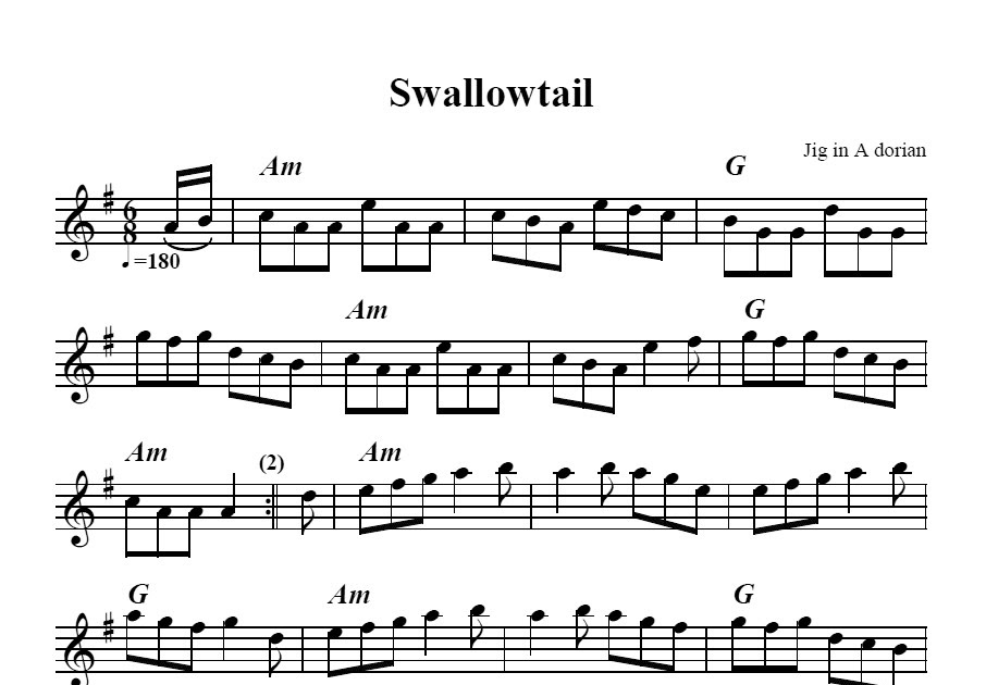 Bouzouki GDAE Swallowtail