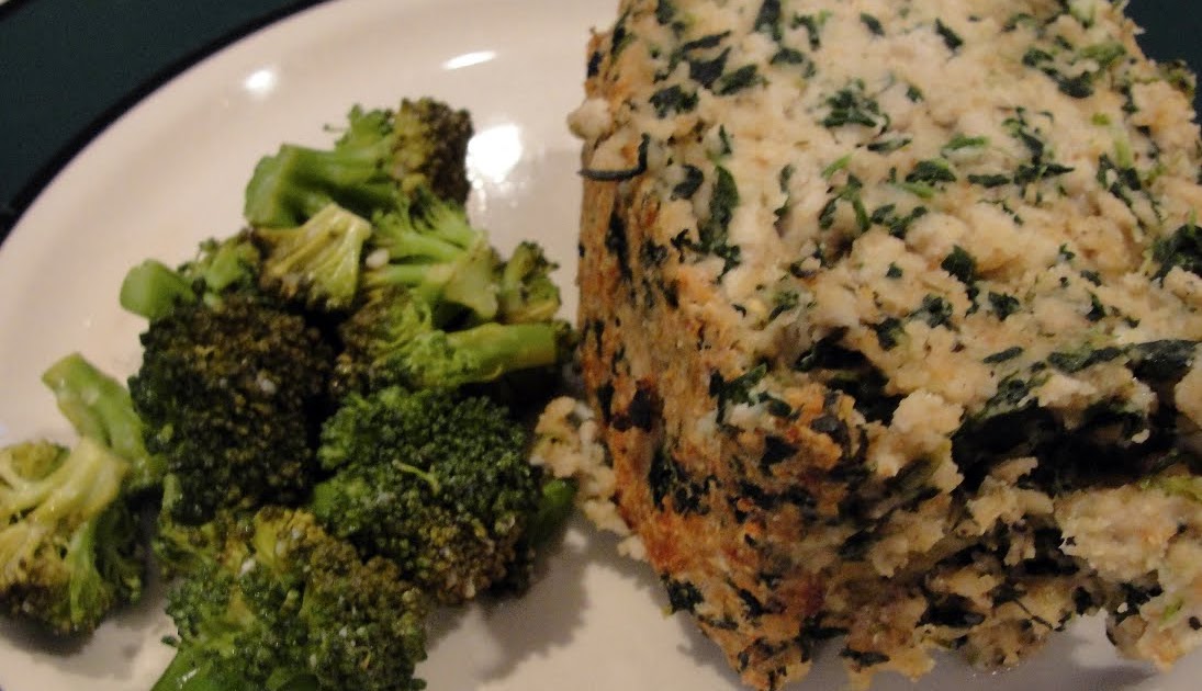 The Pursuit of Happiness Healthy Spinach Meatloaf and Steamed Broccoli
